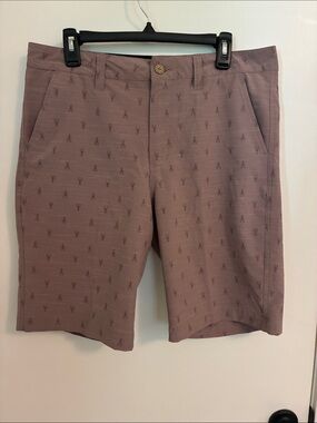 OneDayAway mens Hybrid Stretch shorts brown lobster athletic 34